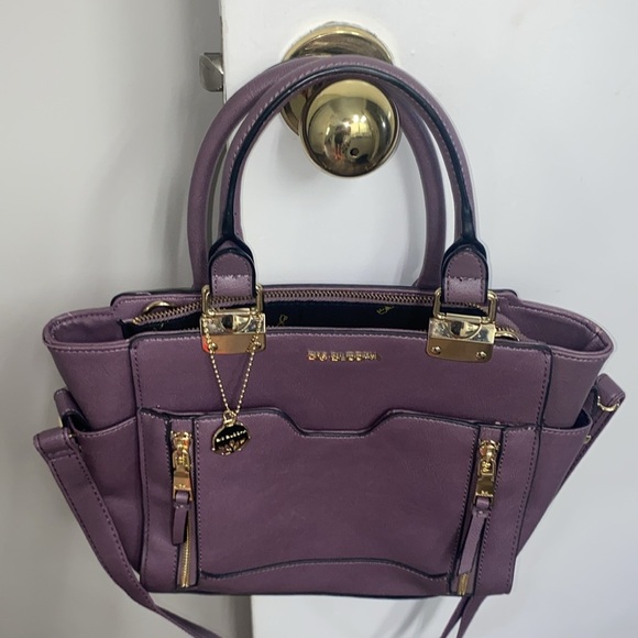 BIG BUDDHA PURPLE CROSSBODY/SHOULDER CONVERTIBLE BAG LIKE NEW CONDITION - Picture 3 of 16